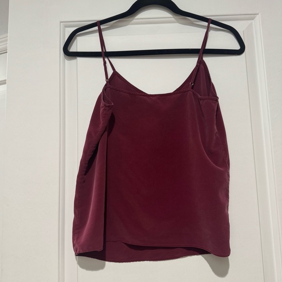 Quince Burgundy Washable Silk Camisole Top - Picture 5 of 5